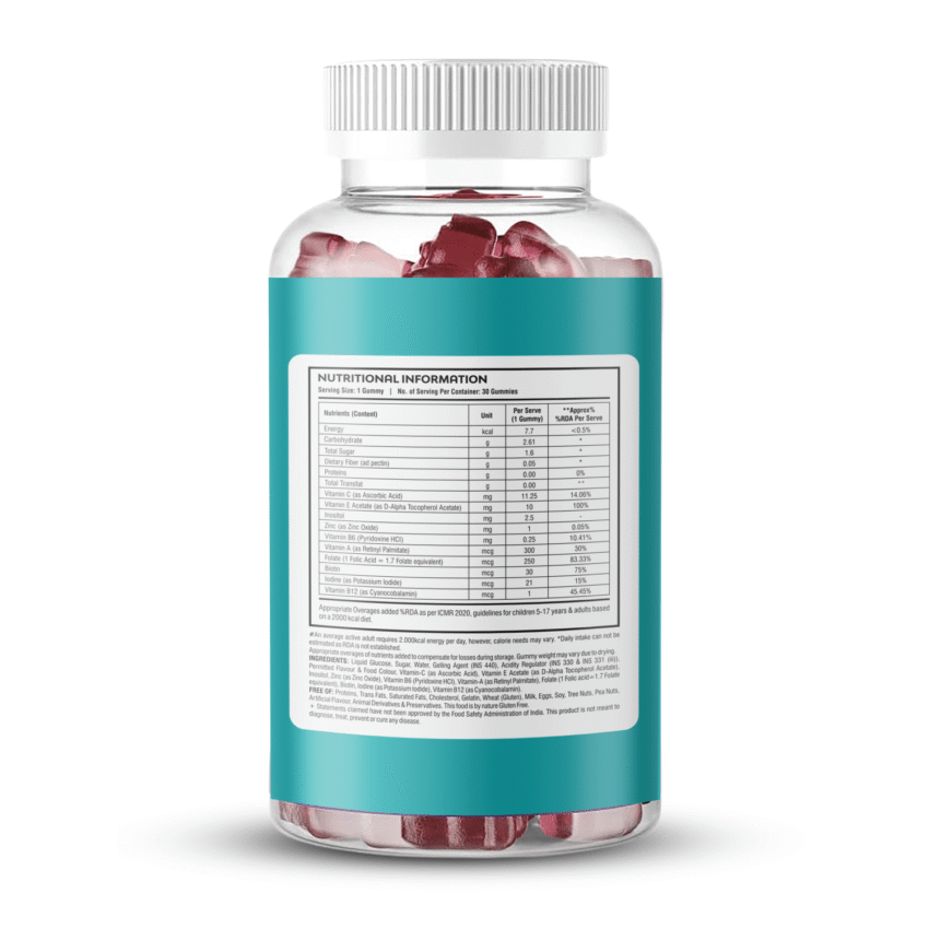 Hair Skin and Nails with Biotin Gummies - Image 2