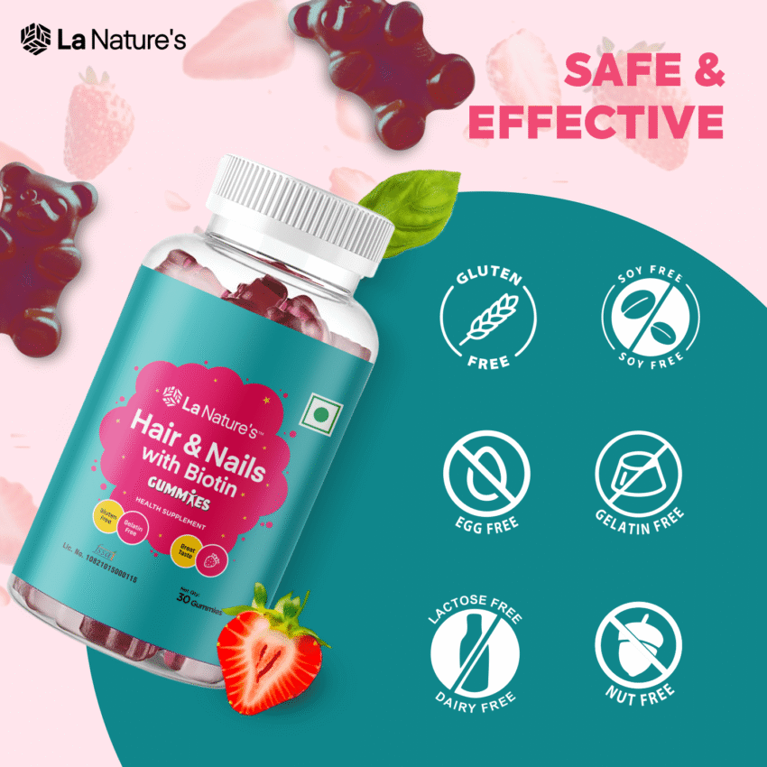 Hair Skin and Nails with Biotin Gummies - Image 6