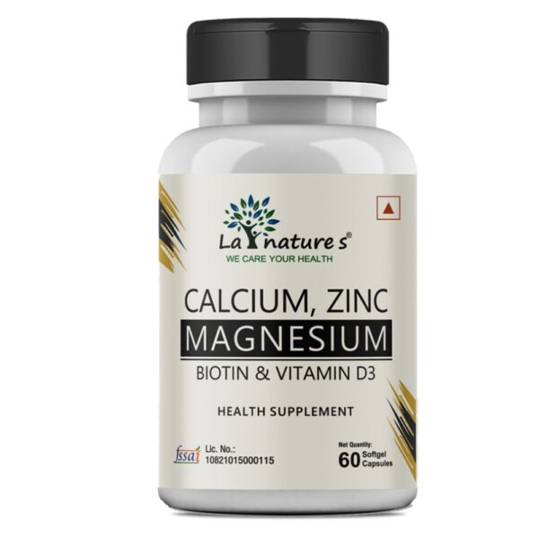 Calcium Magnesium Zinc with Biotin and Vitamin D3 Softgel Capsules